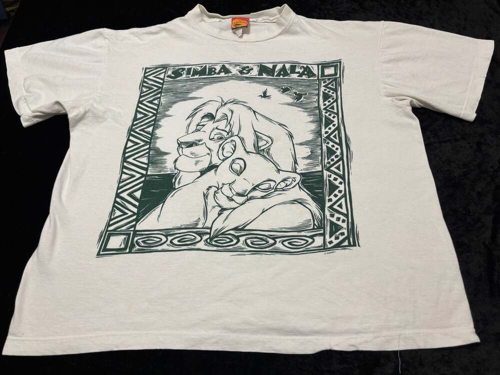 Men XL Vintage 1994 Disney The Lion King Simba & Nala Boxy T-Shirt